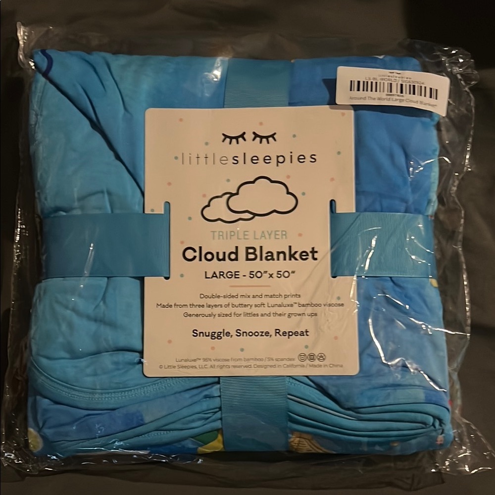 Little Sleepies Blue Cloud Blanket